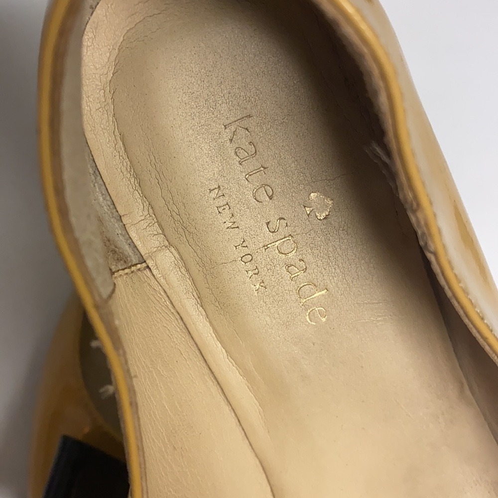 Kate Spade Flat Shoes Patent Leather Bow Size 7.5 - Picture 7 of 16